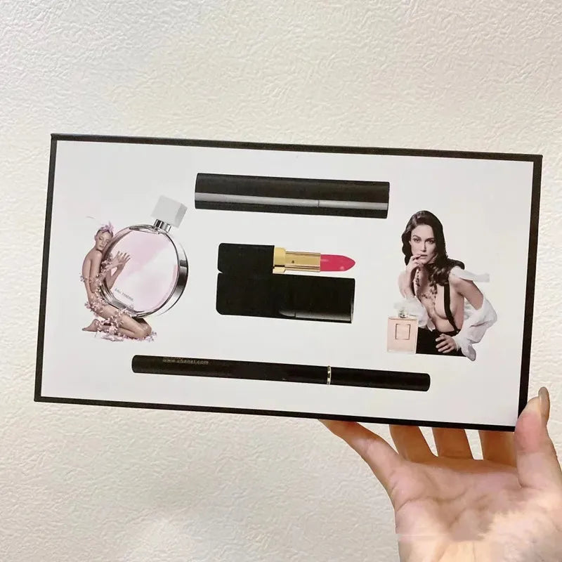 chanel Confezione 5 pezzi 2 profumi + rossetto + matita + mascara